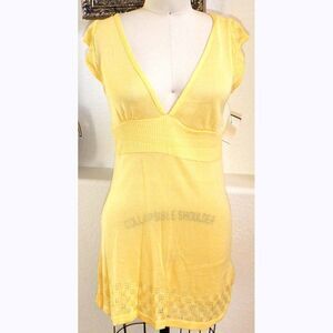 Dolce Vita yellow light S/S sweater dress